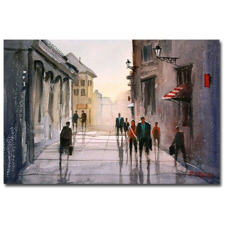 Trademark Fine Art Ryan Radke 'A Stroll in Italy' Canvas Art, 16x24 RAR0001-C1624GG